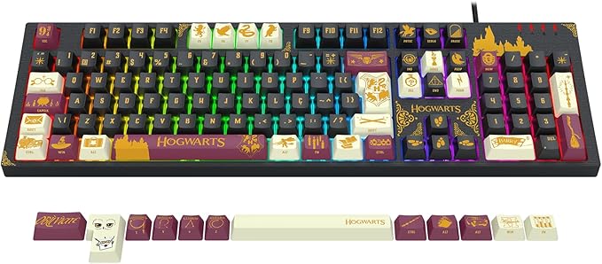 Teclado Mecânico Harry Potter Grifinória RGB